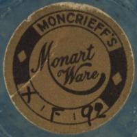 Monart glass ware label type W1