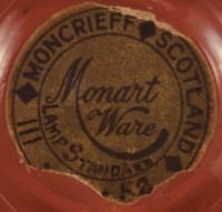 Monart glass ware label type W2