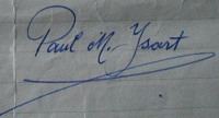 Paul Ysart signature