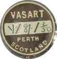 Vasart Glass early rare label