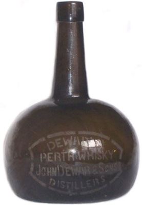 Dewar's Onion shaped whisky bottle. Moncrieff???