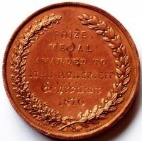 John Moncrieff International exhibition medal 1876
