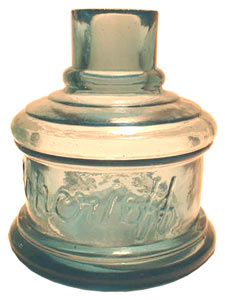 Moncrieff moulded top ink bottle green