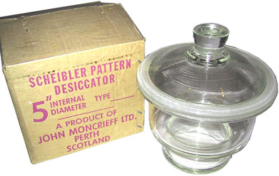 Moncrieff glass Scheibler Pattern Desiccator 5 inch
