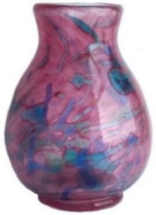 Ysart glass style vase by William Manson