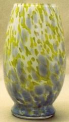 Dial Art Glass vase in Ysart style by Herbert Dreier