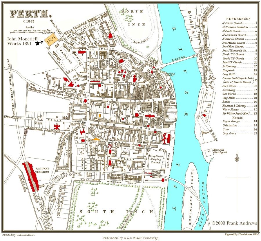 Map of Perth 1859