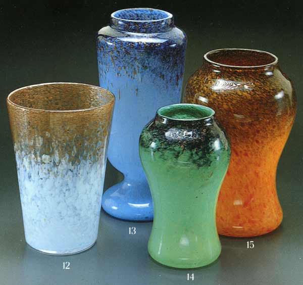 Monart glass vases